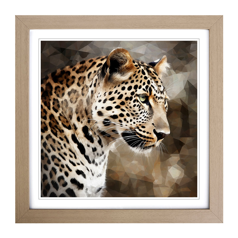 Leopard Precisionism - Framed Print, Oak