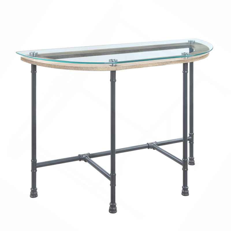 Brantley Clear Glass Sofa Table