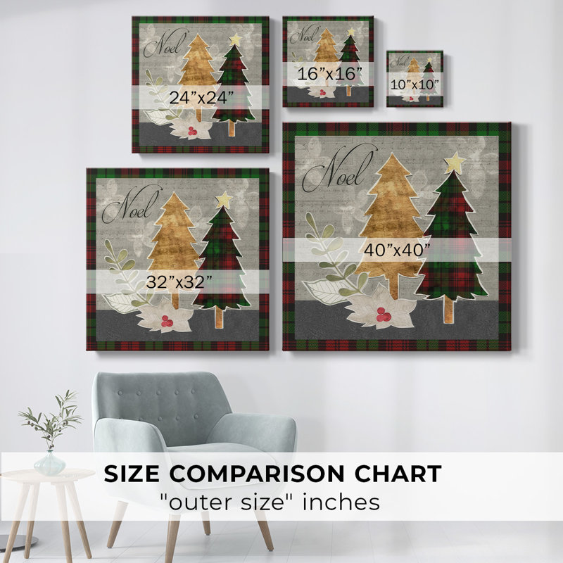 Collage Christmas Collection B sur toile, H 16 po x l 16 po x P 1,5 po