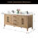 Griselde 72"  Free Standing Double Bathroom Vanity with Quartz Top
