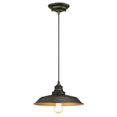 Vintage Industrial Oil Rubbed Bronze Single Pendant Light