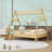 House Bed with Stairs and Roof-335136579-335136581