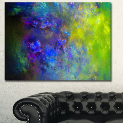 " Blue Green Starry Fractal Sky "