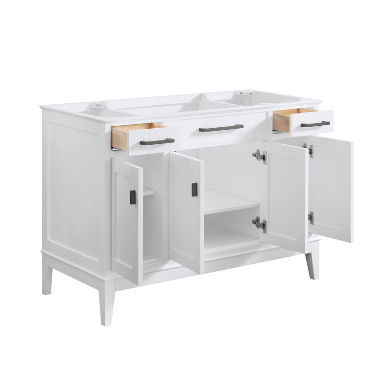 Base de meuble-lavabo 48 po Anglet seulement, Blanc