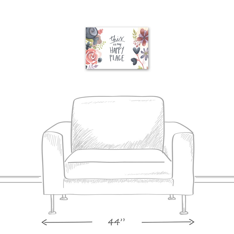 This Is My Happy Place sur toile, H 12 po x l 18 po x P 1,25 po