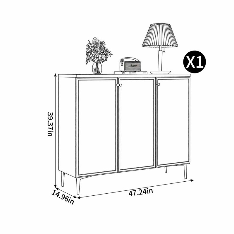 Rangement à chaussures style français, 39,37 po H x 47,24 po L x 14,96 po P