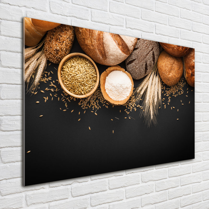 Bread And Wheat - Unframed Art Prints on Glass