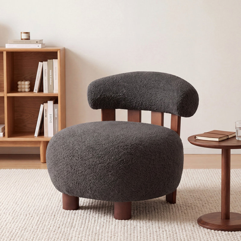 Fauteuil d'appoint Modern, Gris foncé, Gris foncé