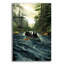  «Black Bear Canoe» par Jim Baldwin, art mural en verre acrylique, 16 po x 24 po-1357516834