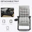 Fauteuil inclinable inclinable avec coussin rembourré, plateau latéral Outsunny