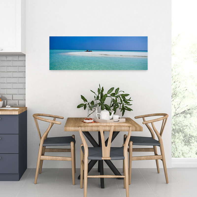 Océan indien, plage de Maldives, art mural, H 36 po x l 12 po