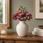 Bouquet de fleurs de baies artificielles rouges avec verdure, fausses tiges florales réalistes pour vase, centre de table de Noël