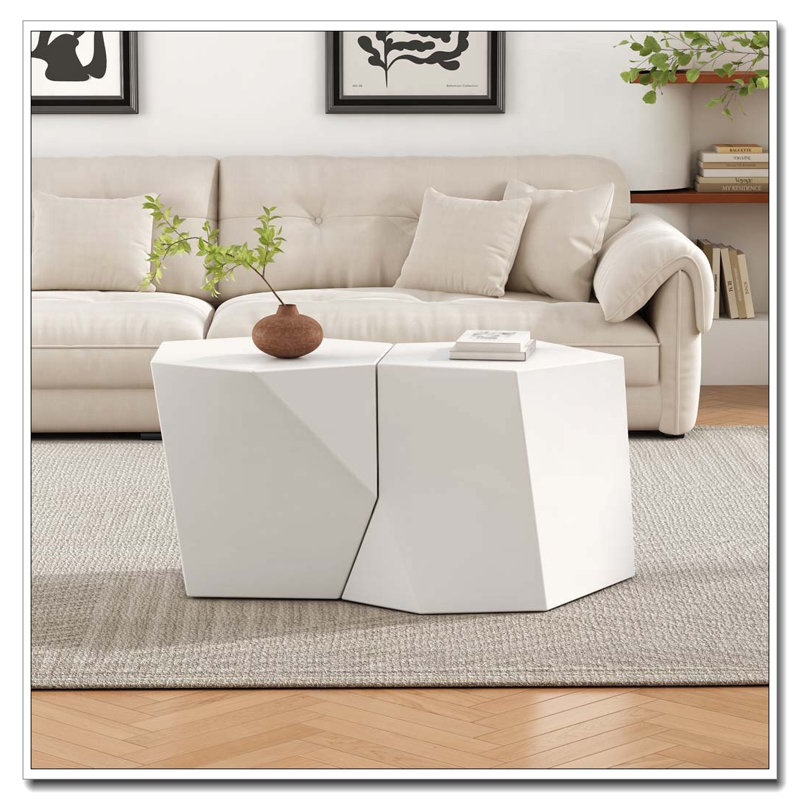 Ensemble de table basse, Blanc