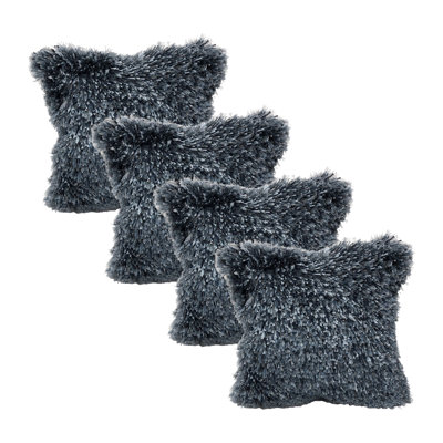 Ensemble de housse de coussin bleu uni