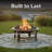 Jaramillo 29" Round Wood-Burning Bronze Finish Steel Elevated Fire Pit Bowl with Stand