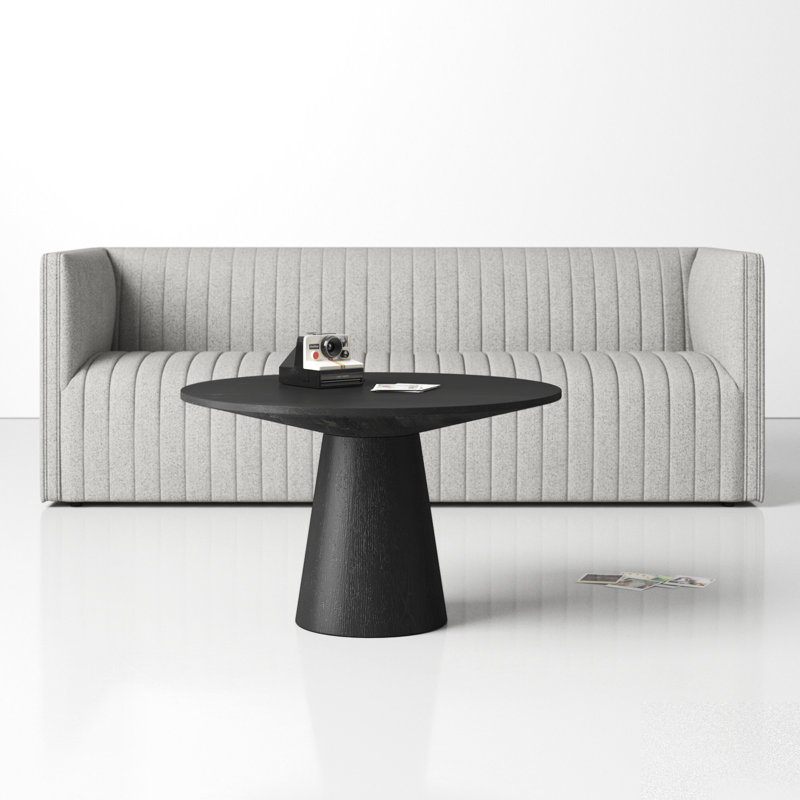 Astraea Single Coffee Table, 17.5" H x 29" L x 29" W, Black