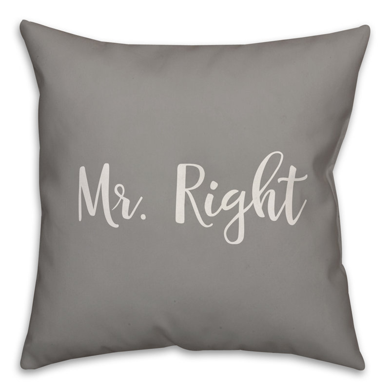  Coussin Mr Right, Gris, Coussin et housse de coussin