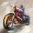 Abstract Motorcycle Canvas | Red Transportation Wall Art