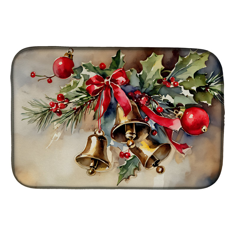 Christmas Bells Dish Drying Mat