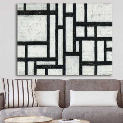" Black And White Labyrinth Geometric "