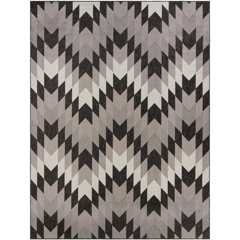 Tapis noir Aucun Nykeia, Rectangle 9 pi x 12 pi