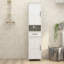 Armoire sur pied à double porte étroite à double hauteur avec 2 tablettes réglables-473493973