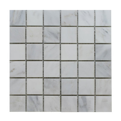 Arabescato Natural Stone Grid Mosaic Wall Tile
