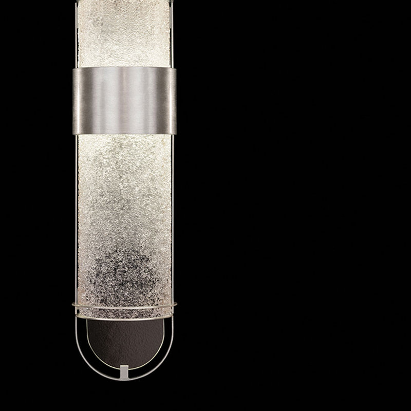 Luminaire suspendu rond BOND 8, Transparent, Argent