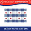 Housse de table rectangulaire avec bords festonnés 60 "x 120" bleu et blanc