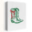 Festive Cowboy bottes classique rustique abstrait hiver, impression d'art mural-129718580