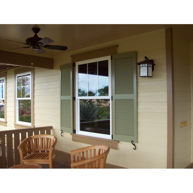 Atlantic Louvered Shutters, Pine, 17", 44"