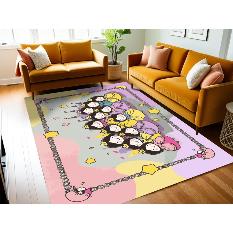 Tapis fantaisie East Urban Home, Rectangulaire 8 pi x 10 pi
