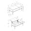 Table basse à plateau relevable de 42 po avec rangement, table de cocktail rectangulaire, finition bois taupe foncé