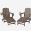 Élégant fauteuil d'extérieur pliant, ensemble de 2 chaises Adirondack, fauteuil d'extérieur