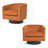 Everett Applewold Upholstered Orange Velvet Swivel Barrel Chair with Solid Wood Base-2038750997