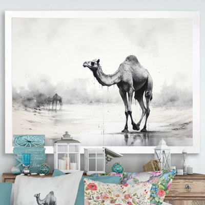 Minimalisme monochrome chameau II sur toile