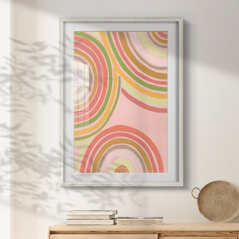 Abstract Rainbow I -Framed Print, 28.5" H x 20.5" W, White