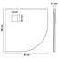 Jahn 900 x 900 mm Plastic Shower Tray-840730768