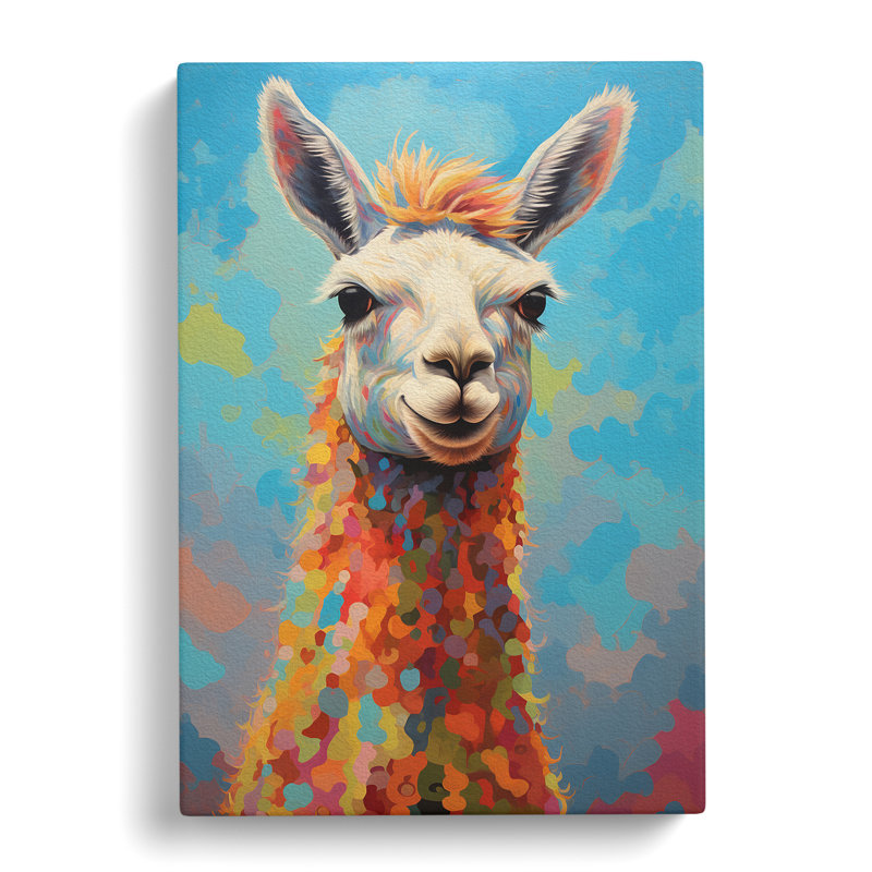 Llama Informel No.2 - Wrapped Canvas, 76cm H x 50cm W x 3cm D
