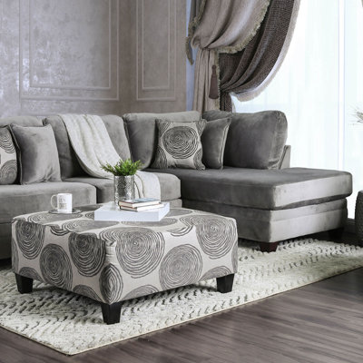 Bansley 124" Wide Right Hand Facing Sofa & Chaise by Wildon Home