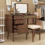 Ensemble de coiffeuse Chic Home avec plateau de table rabattable et tiroirs de rangement