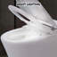 Heated Seat Toilet - Adjustable Temp, Dual Flush, Foot Infrared Sensor, Led Night , Compact Model Space