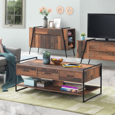 Tenley Trestle Coffee Table with Storage