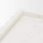 Plateau rectangulaire en marbre blanc Camellia