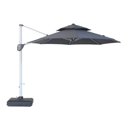 Parasol en porte-à-faux octogonal avec base 129,92 po Rosolina
