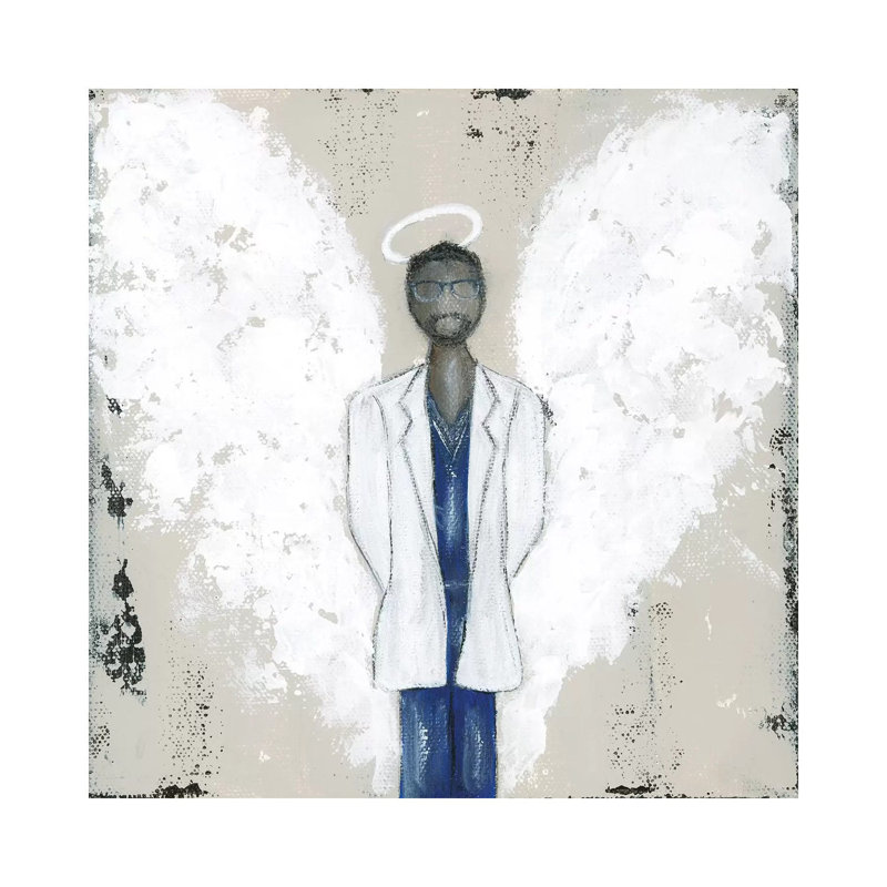 African American Doctor Angel 1 Piece Wall Art on Canvas, 93.98 cm H x 93.98 cm W x 1.91 cm D, Wrapped Canvas