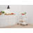 32 In. Bamboo And Metal Kitchen Cart W/ Wheels-1990703178