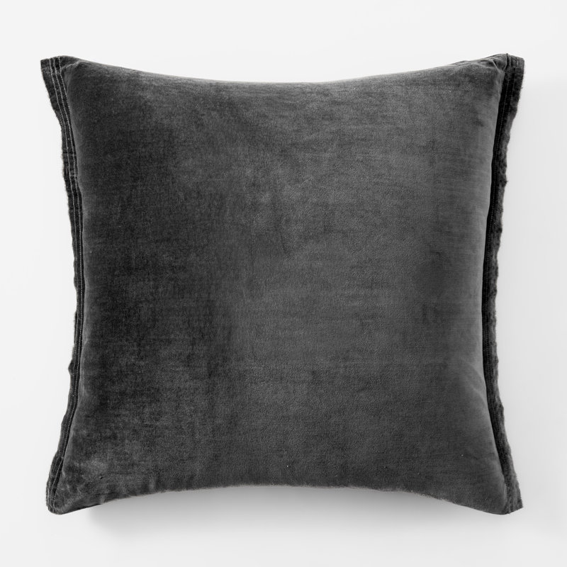 Taie décorative Tahoma, gris anthracite, euro, Full XL
