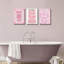 Trendy Preppy Canvas Wall Art Framed Set Of 3 Pink Lucky You Poster Prints Queen Of Hearts Poker Aesthetic Pictures Retro Guest Check Decor Painting For Living Room Bedroom Bathroom