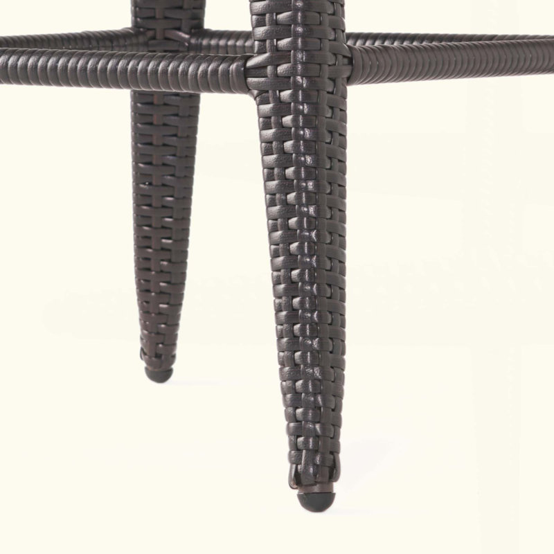 Tabouret de bar rotatif moderne en osier avec pieds fuselés, 1 pièce